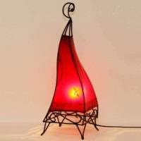 Orientálna rohová lampa Ibis 60cm (červená)